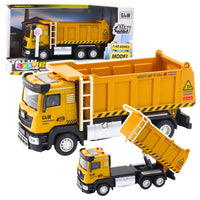 Construction vehicle yellow dump truck
