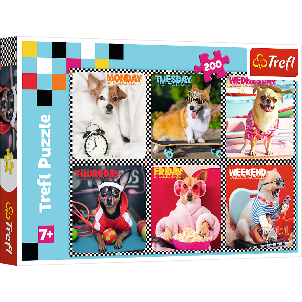 Trefl Puzzle Puzzle - 200 - Glückliche Hunde - Trefl 13279