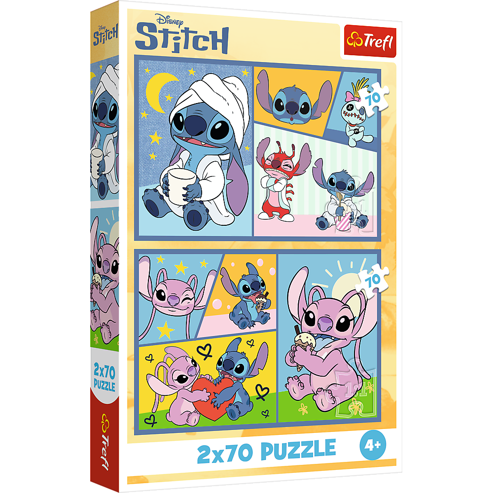 Trefl Puzzle Puzzle 2x70 Mit Stitch kommt keine Langeweile Disney Lilo StitchTrefl 34444