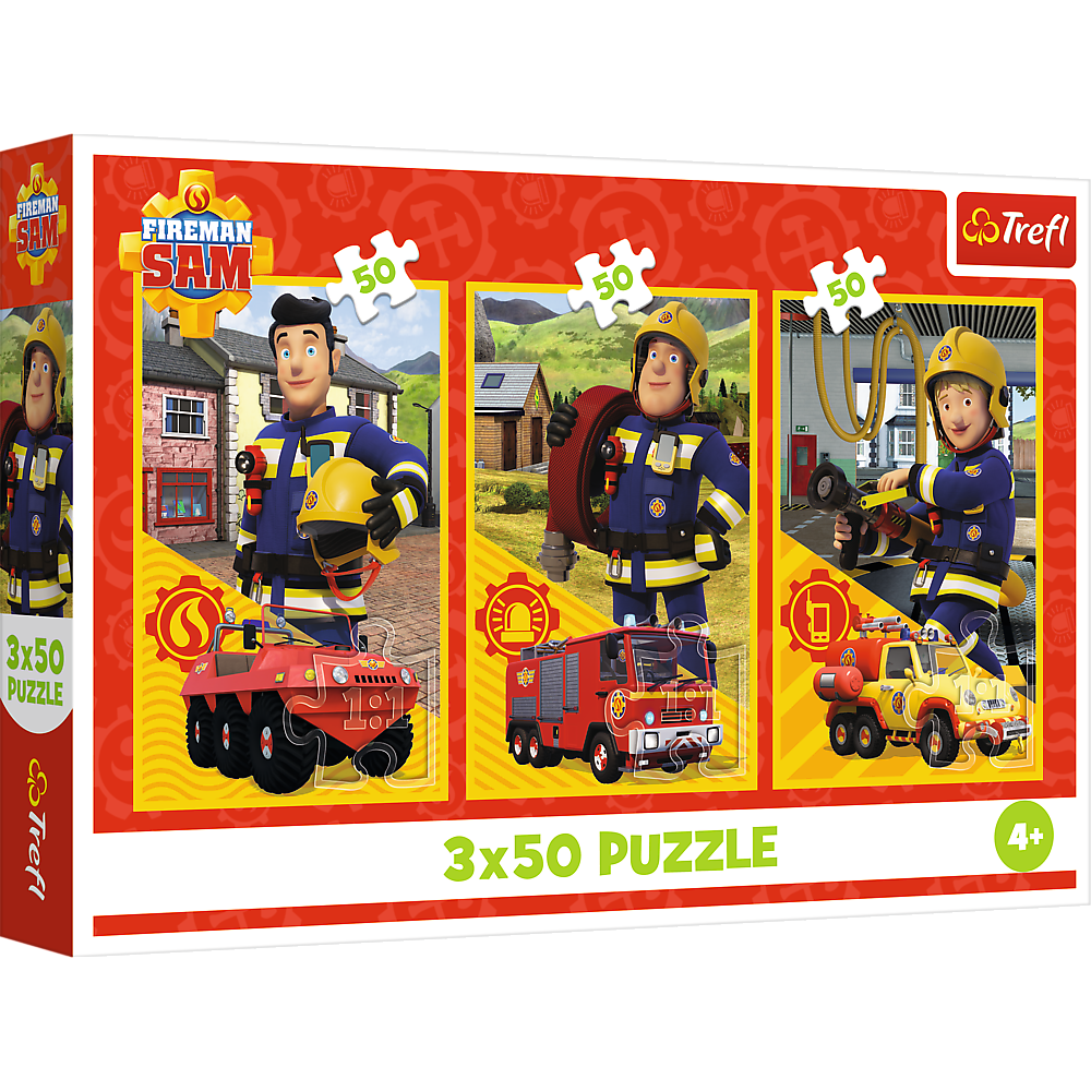 Trefl Puzzle Puzzle - 3x50 - Feuerwehrmann Sam Feuerwehrmannschaft Trefl 34880