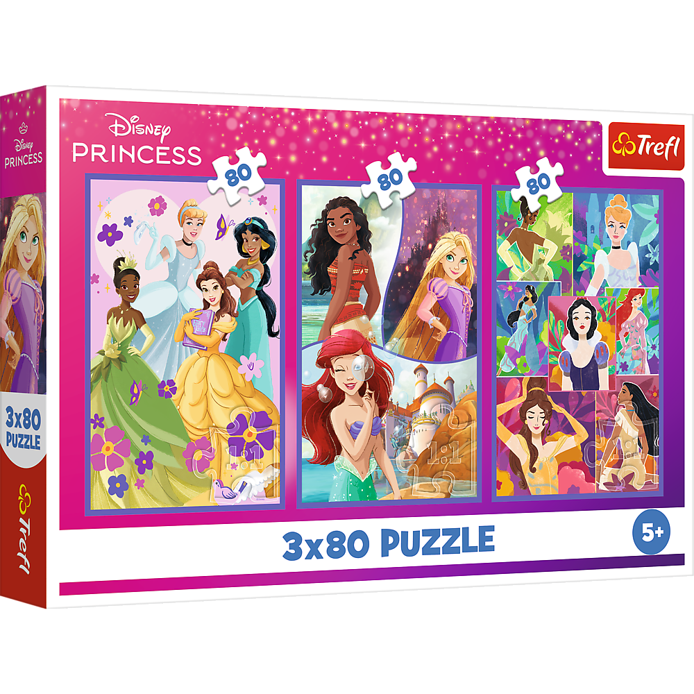 Trefl Puzzle Puzzle - 3x80 - Prinzessinnenfreunde - Disney Princess Trefl 34884