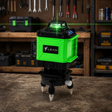 4D Laser Level Plane 16 Lines Bag 2 Batteries Green (3)