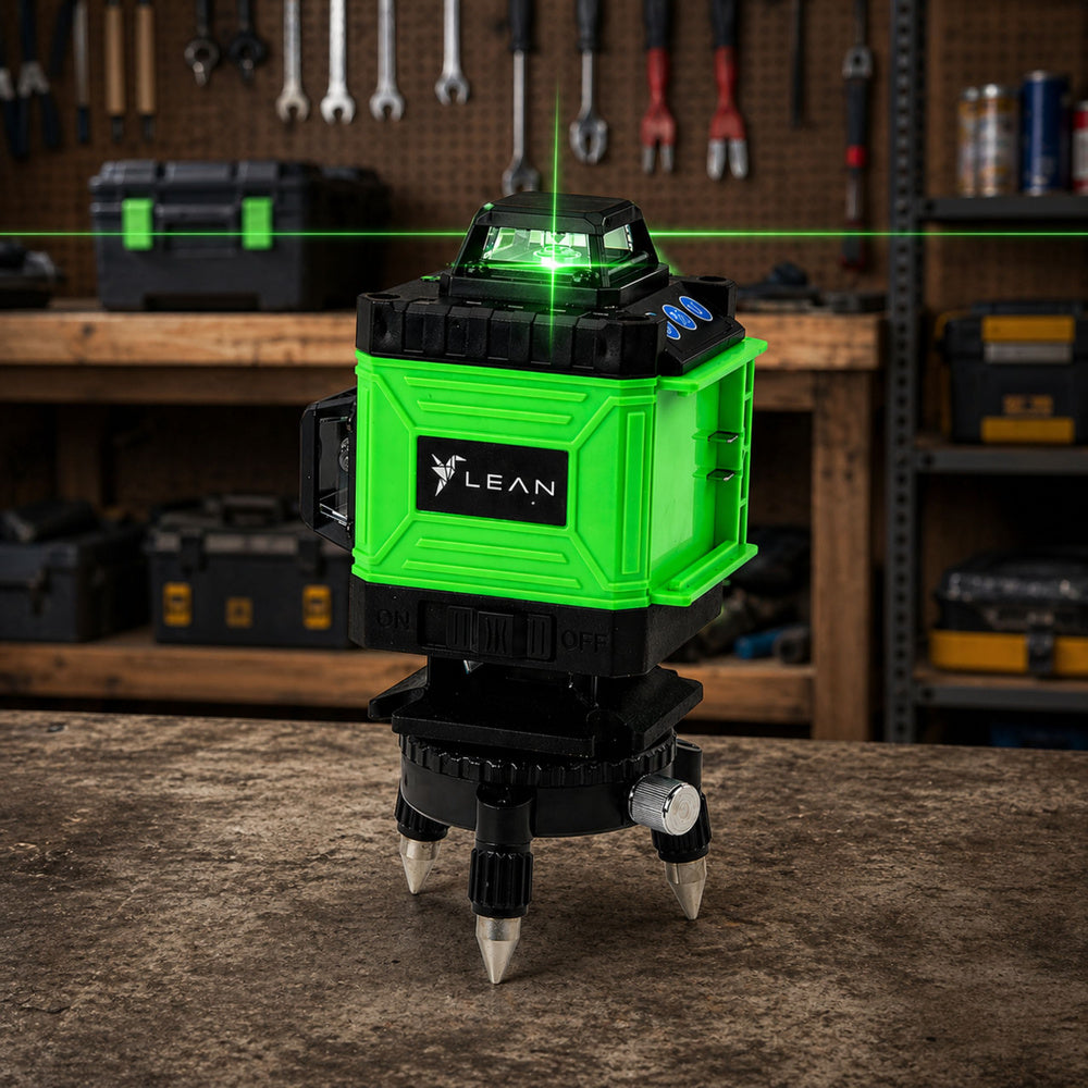 4D Laser Level Plane 16 Lines Bag 2 Batteries Green (3)