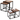 LEAN 2-in-1-Set quadratische Couchtische, dunkelbraun, holzähnlich, 45 x 50 x 40 x 45 cm