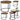 LEAN 3-in-1-Set runder Couchtische, Vintage, Naturholz, 51 cm, 40 cm, 30 cm
