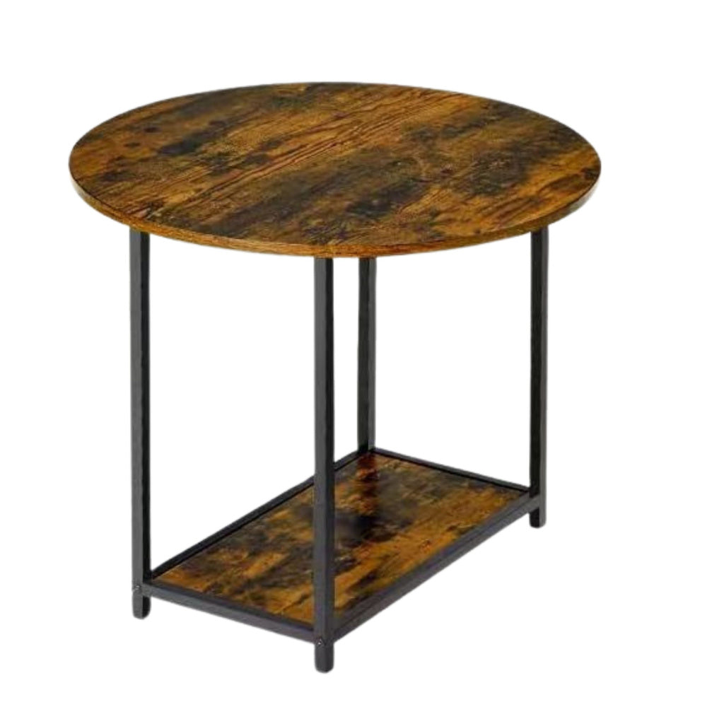 LEAN 2-in-1 Vintage Rustikales Holz Couchtisch-Set 123x60x51cm – Produktabbildung 2