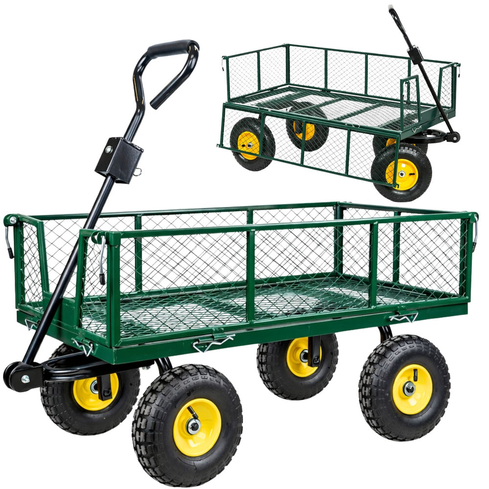LEAN Faltbarer Gartentransportwagen, Stahlanhänger, 200 kg