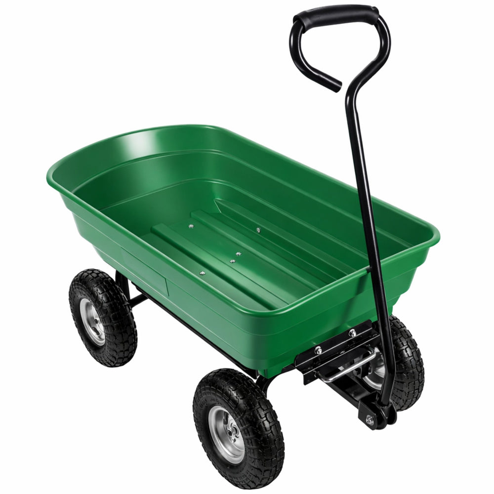 LEAN Gartentransportwagen mit abnehmbarer Kippmulde, grün, 120 kg – Produktabbildung 2