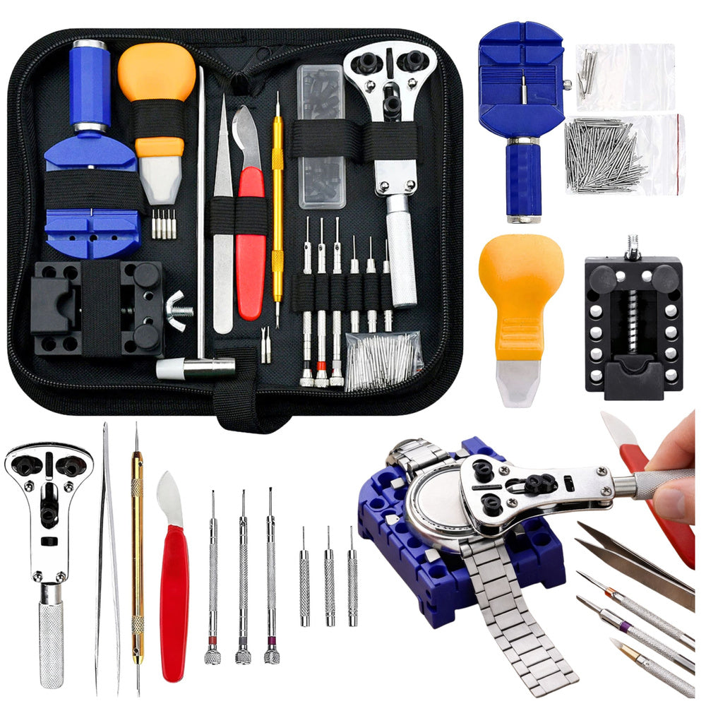 LEAN Uhrenreparaturset, Profi-Werkzeugkoffer, 147-teilig