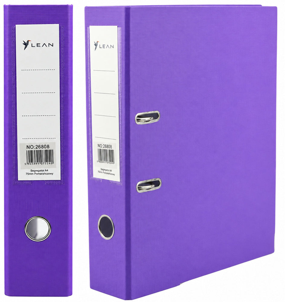 LEAN Dokumentenordner mit Hebelmechanismus, A4/80 mm, Violett