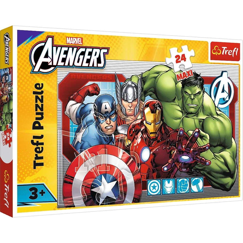 Trefl Puzzle Puzzle 24 Maxi – Immer gerecht – Disney Marvel The Avengers Trefl 14378