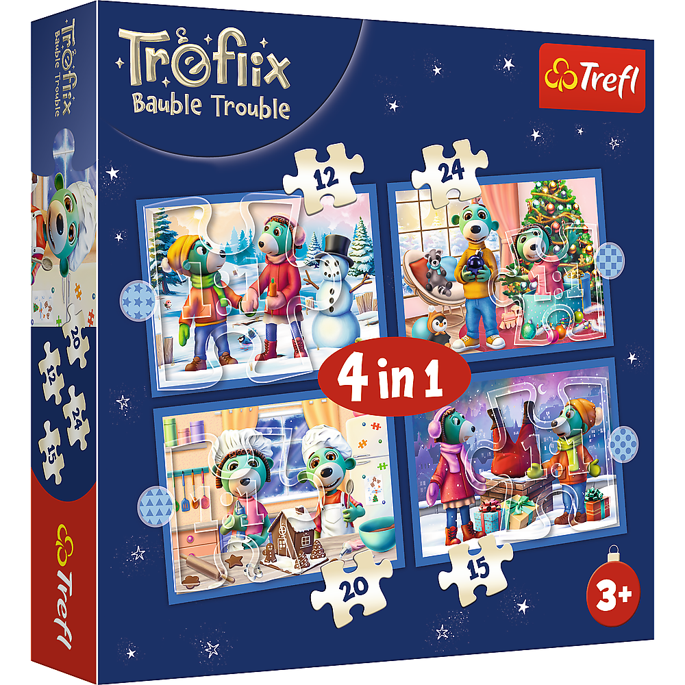 Trefl Puzzle 4-in-1 Puzzle – Bei den Trefliks schneit es – Trefl 34657