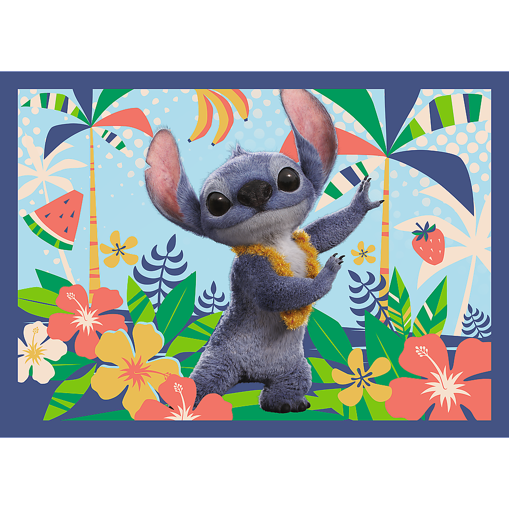 Trefl Puzzle 4-in-1 Puzzle – Urlaub auf Hawaii – Disney Stitch Trefl 34666 – Produktabbildung 2