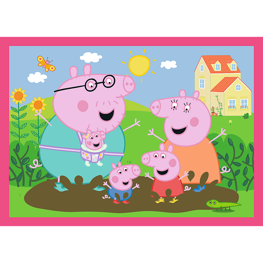 4-in-1 Puzzle (12, 15, 20, 24) – Peppa liebt Abenteuer – Trefl 34672