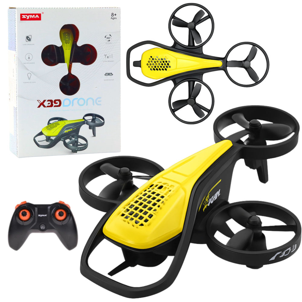 LEAN Toys Mini-RC-Drohne Syma X36 Vier-Achsen-Akrobatik Gelb