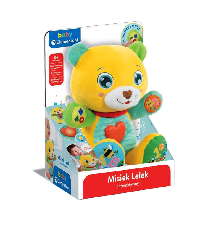 Bunter Interaktiver Teddybär Lelek Polnische Sprache Clementoni 50939