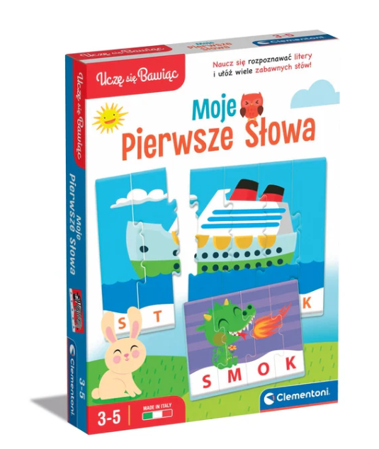 Lernspiel Puzzle: Meine ersten Wörter Ich lerne beim Spielen Polnische Sprache Clementoni 50770