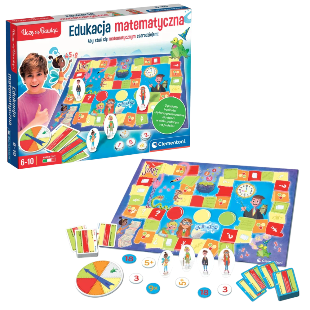 Brettspiel Mathematische Bildung Lernen durch Spielen Polnische Sprache Clementoni 50778