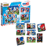 SONIC Clementoni 18318 Puzzle, Memo & Building Blocks Educational Set
