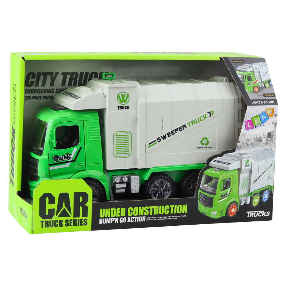Garbage truck, city lights, noises, green (7)