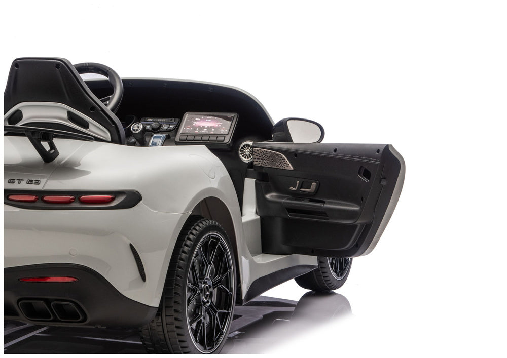 LEAN CARS Mercedes GT63 AMG DK-GT63 24V LCD Elektroauto, Hellgrau – Produktabbildung 9