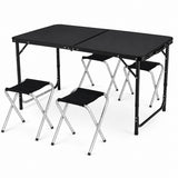 LEAN Campingmöbelset, Klapptisch, 4 Hocker, schwarzer Koffer – Produktabbildung 4