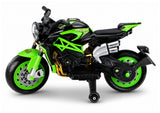 LEAN CARS XW-07 Akku-Motorrad mit beleuchteten LED-Rädern, Grün – Produktabbildung 4