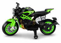 LEAN CARS XW-07 Akku-Motorrad mit beleuchteten LED-Rädern, Grün – Produktabbildung 4