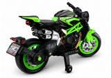 LEAN CARS XW-07 Akku-Motorrad mit beleuchteten LED-Rädern, Grün – Produktabbildung 6