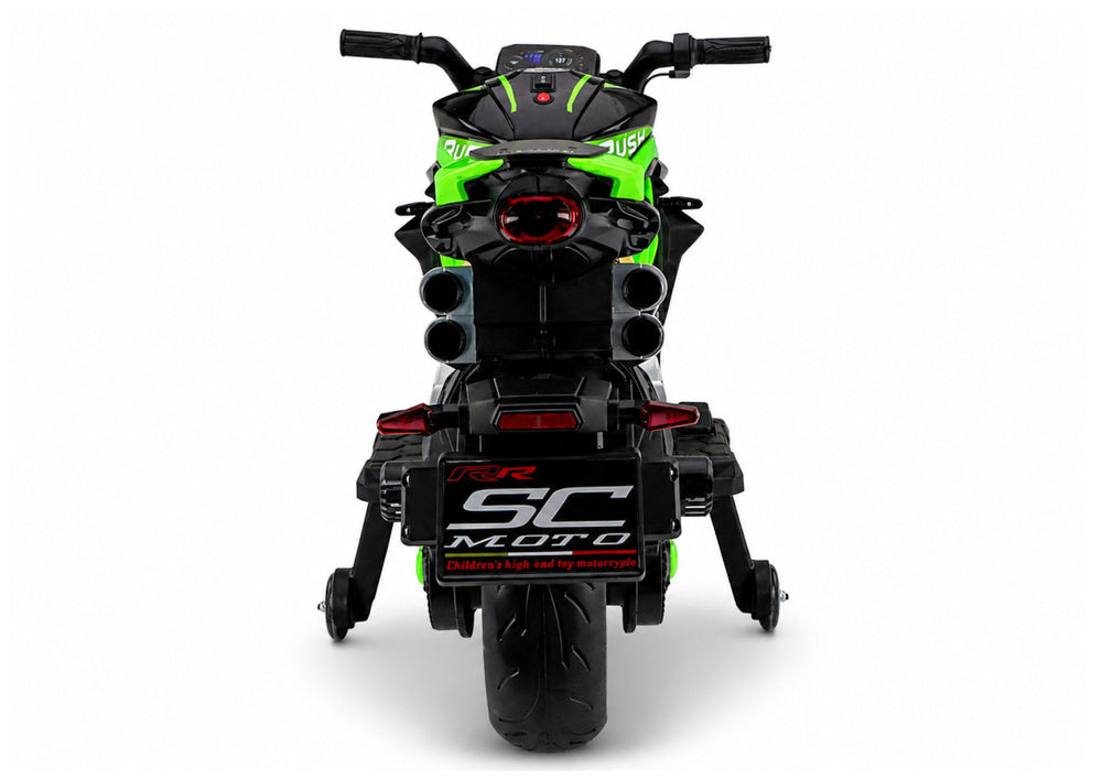 LEAN CARS XW-07 Akku-Motorrad mit beleuchteten LED-Rädern, Grün – Produktabbildung 7