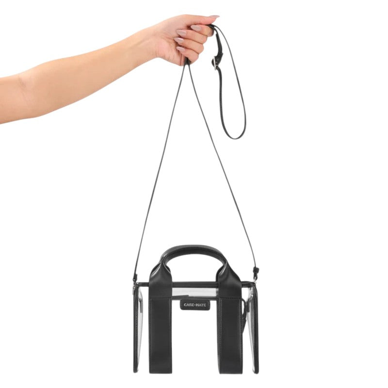 Case-Mate Micro Tote Bag – Voděodolná Umhängetasche (Midnight Schwarz/Clear)