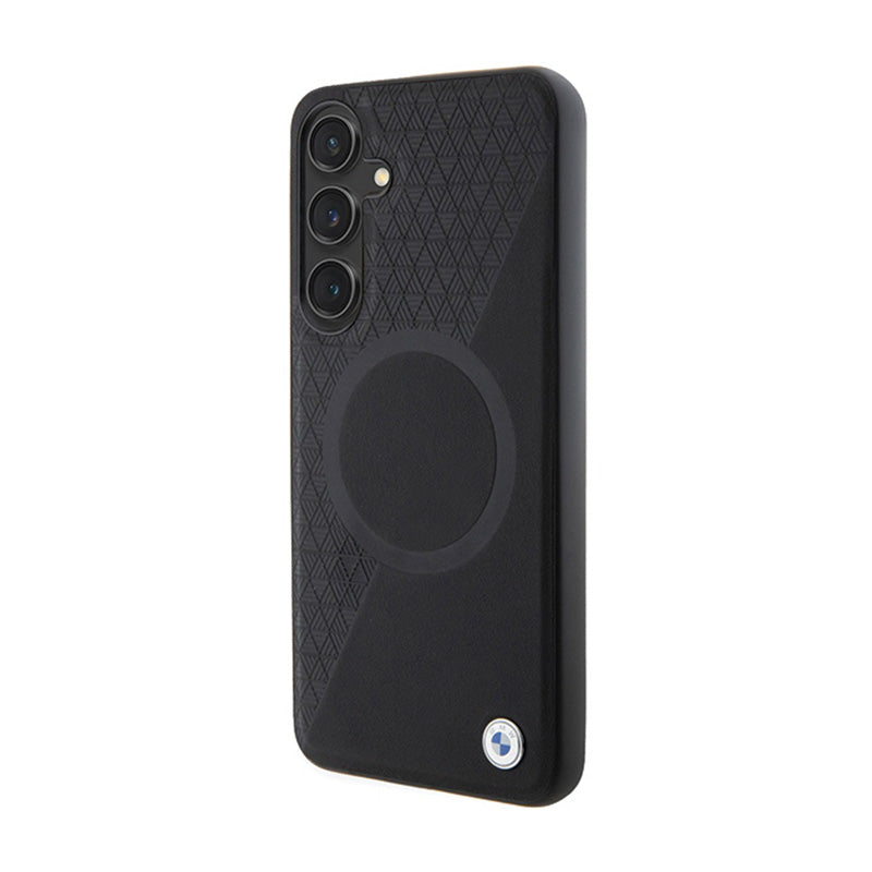 BMW Leather Half Textured & Circle MagSafe - Hülle für Samsung Galaxy S24+ (schwarz) – Produktabbildung 2