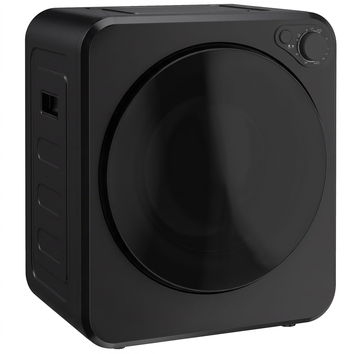 Mini tumble dryer 4 kg with 5 programs up to 60°C 800W/400W vented dryer with stainless steel drum black