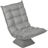 HOMCOM Relaxsessel Lesesessel, drehbar, Samtoptik, 62 cm x 70 cm x 95 cm, Hellgrau