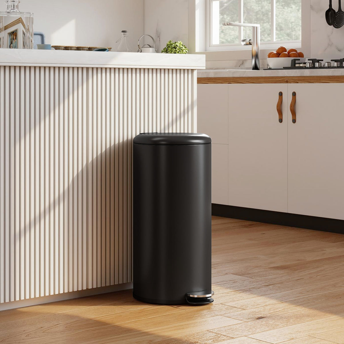 HOMCOM Mülleimer 30L Treteimer Abfalleimer mit Deckel Fußpedal Inneneimer, Soft-Close-Funktion 36 x 30 x – Produktabbildung 2