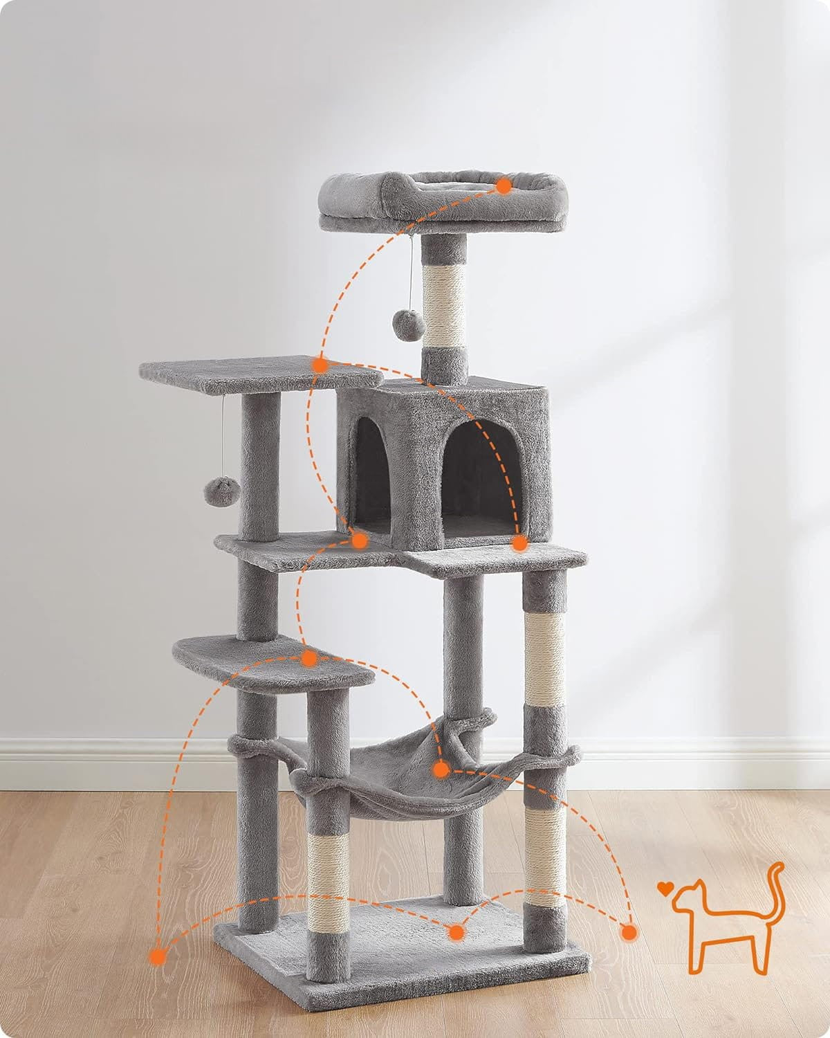 Kratzbaum für Katzen – PCT161W01