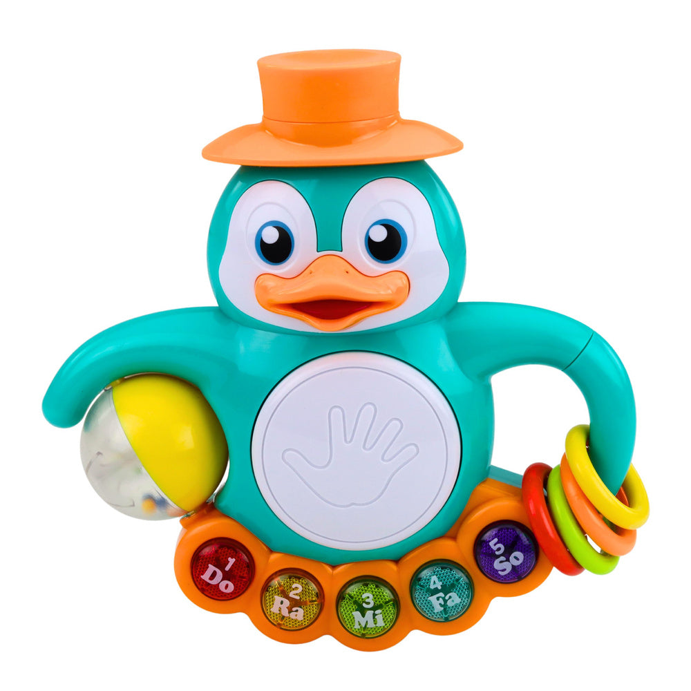 LEAN Toys Interaktives Spielzeug: Pinguin-Klavier, Trommelperlen, Rasselball – Produktabbildung 2