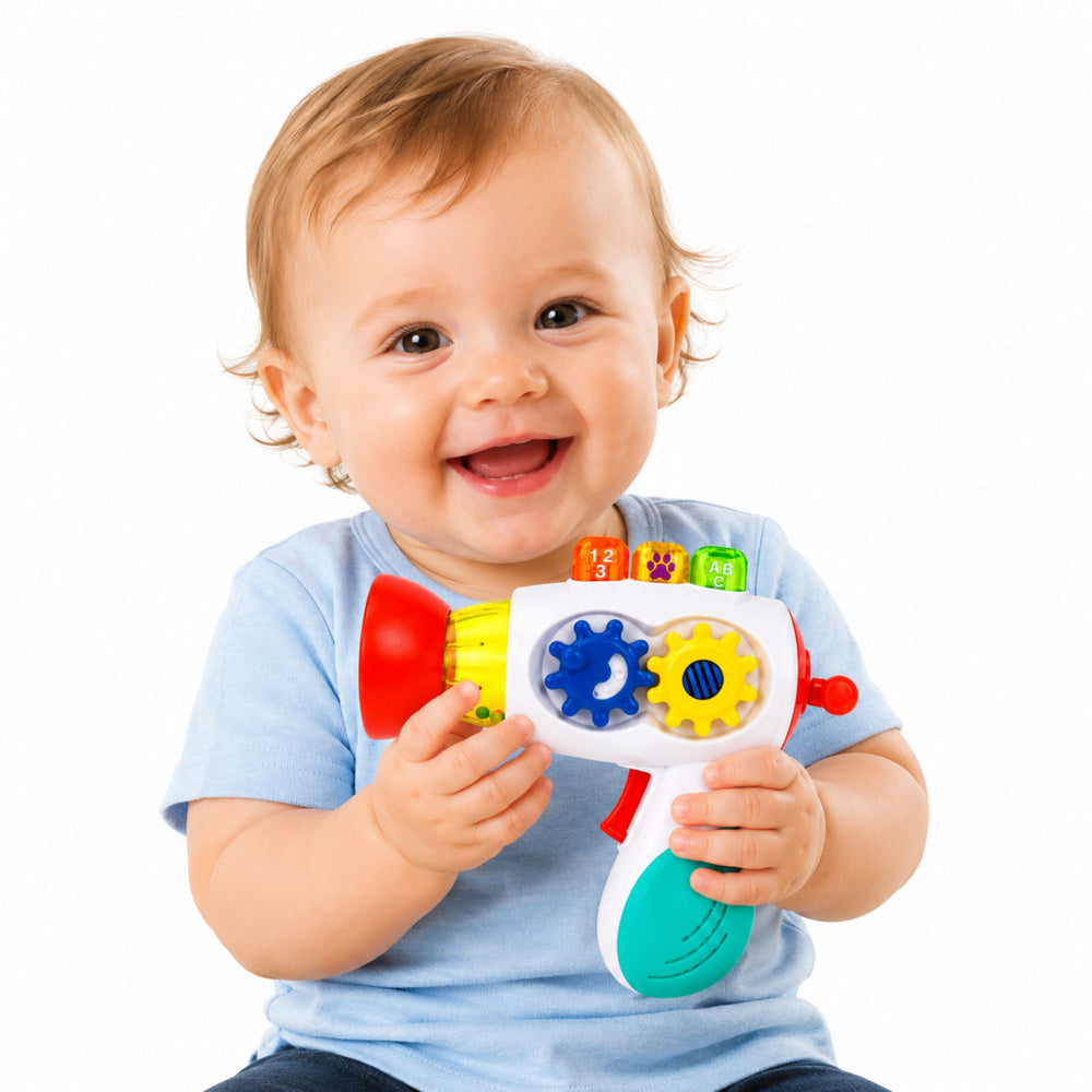 LEAN Toys Interaktiver Babytrockner mit Lichtern, Geräuschen, Zahnrädern und Bällen – Produktabbildung 2
