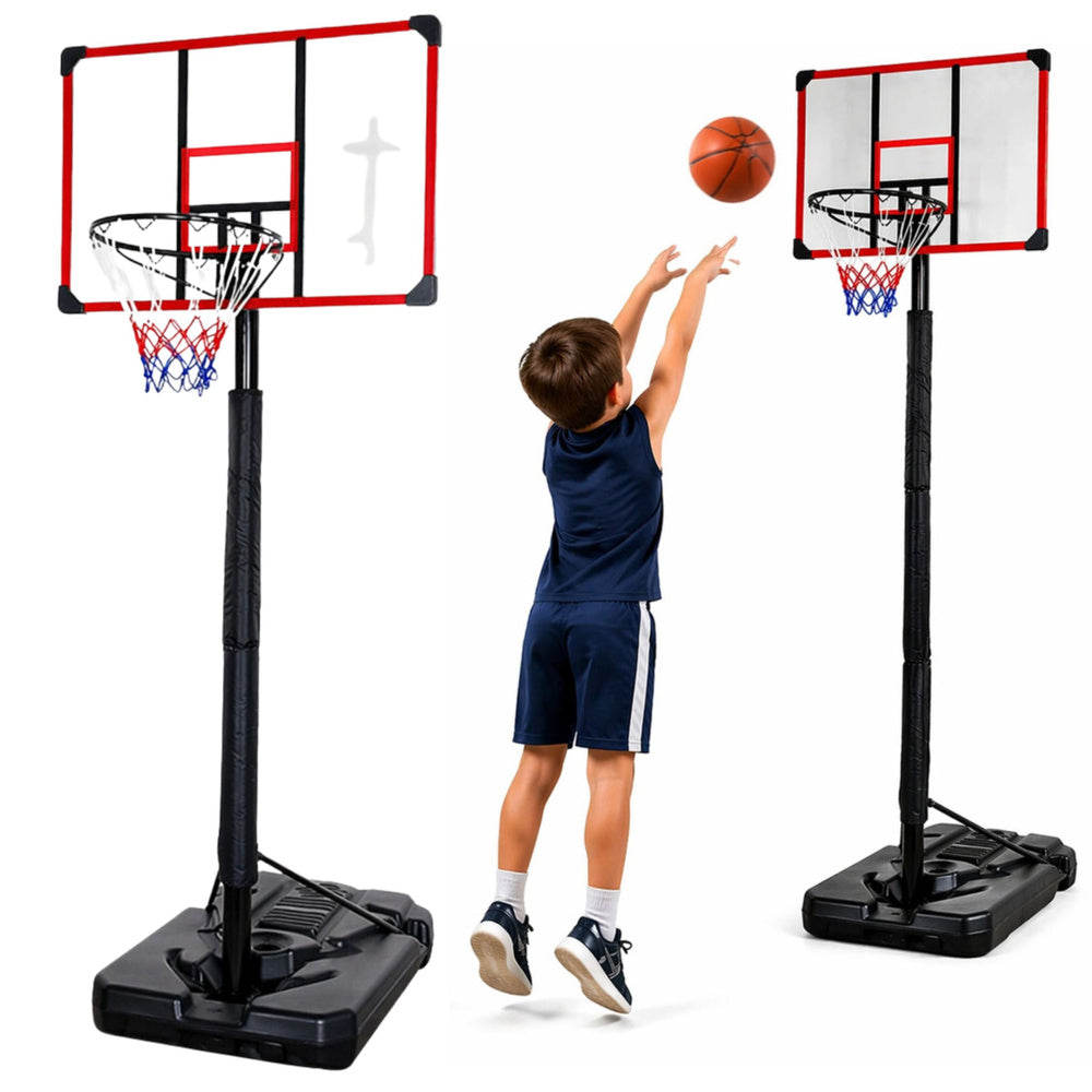 Mobile height-adjustable basketball hoop stand 200-305cm