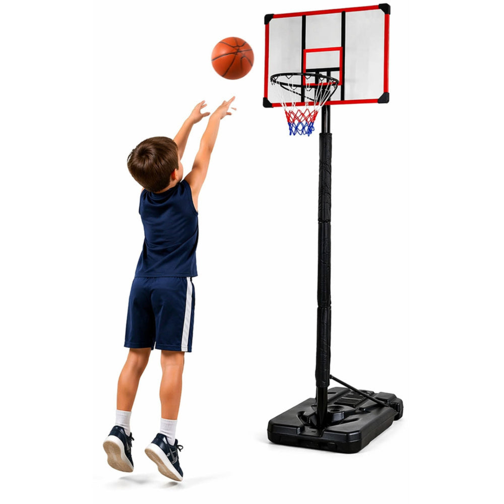 Mobile height-adjustable basketball hoop stand 200-305cm (2)