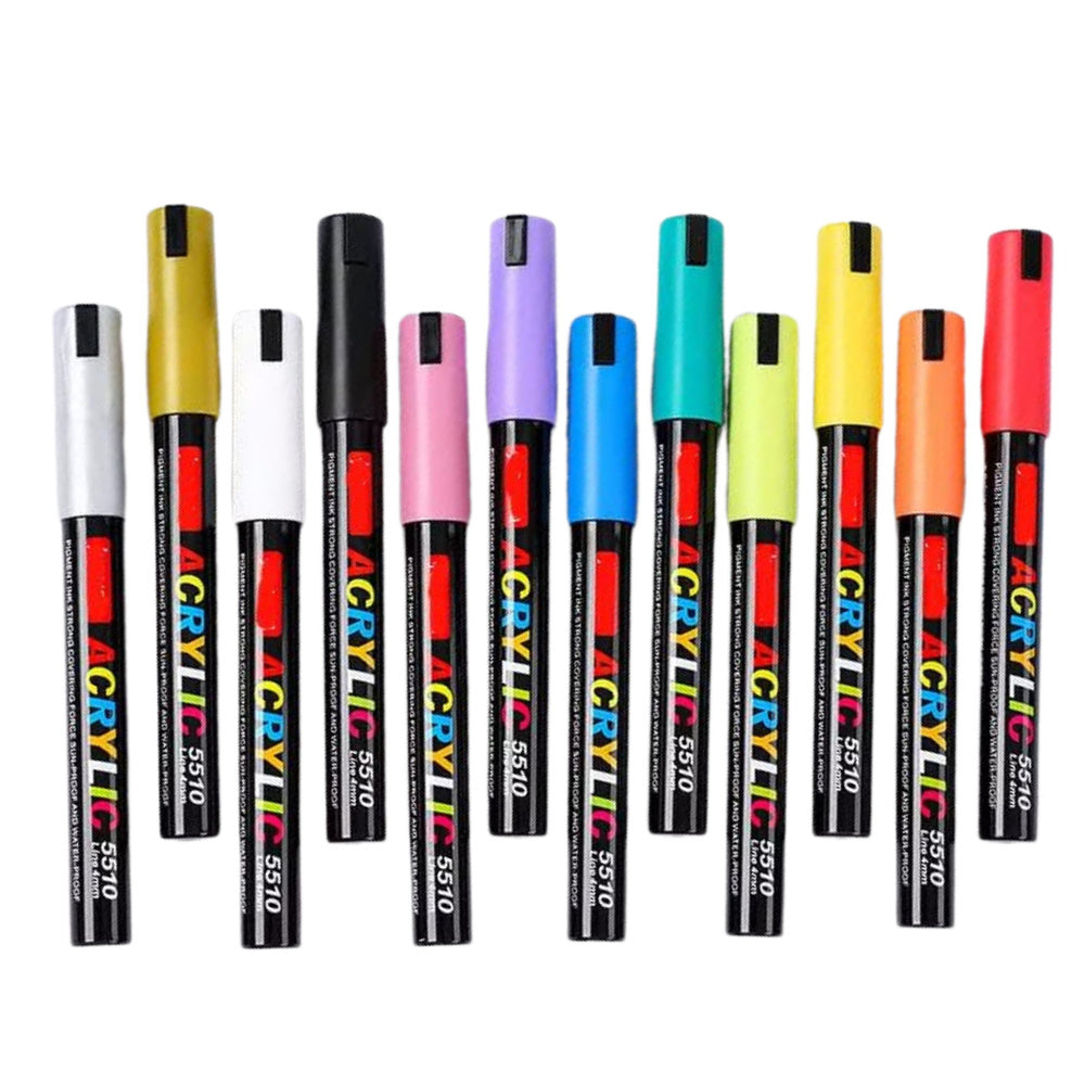 LEAN Set mit Acrylmarkern, Filzstiften, wasserfesten Markern, Etui, 36 Stück – Produktabbildung 2