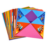 Origami-Set, farbiges Papier, Anleitungsheft, 100 Blatt