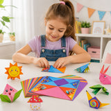 Origami-Set, farbiges Papier, Anleitungsheft, 100 Blatt