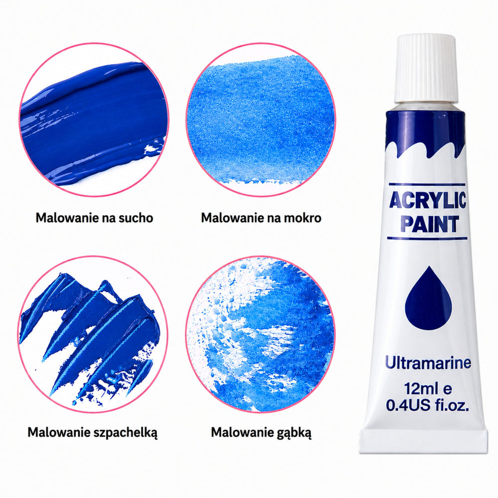 LEAN Künstler-Acrylfarben-Set, 24 Farben, 12 ml – Produktabbildung 3