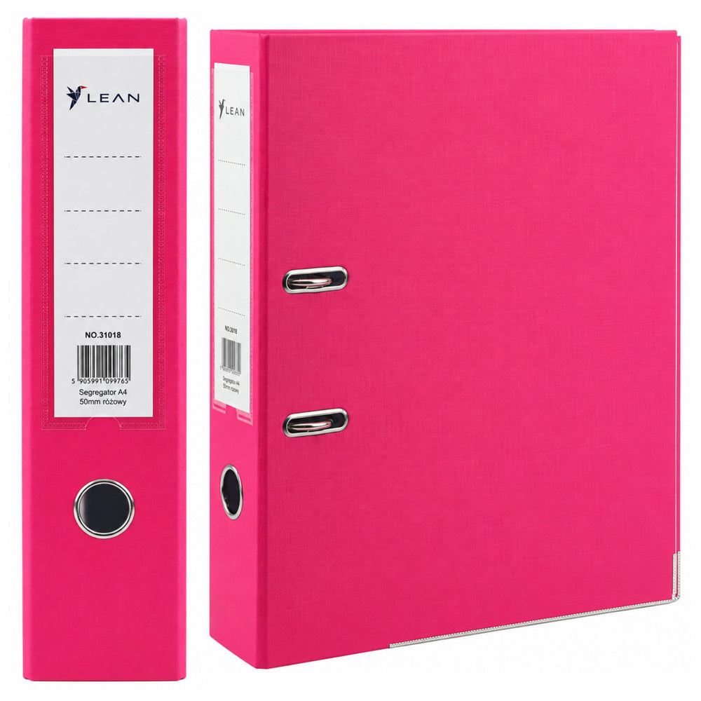 LEAN A4/80-mm-Dokumentenordner mit Hebelmechanismus, Rosa