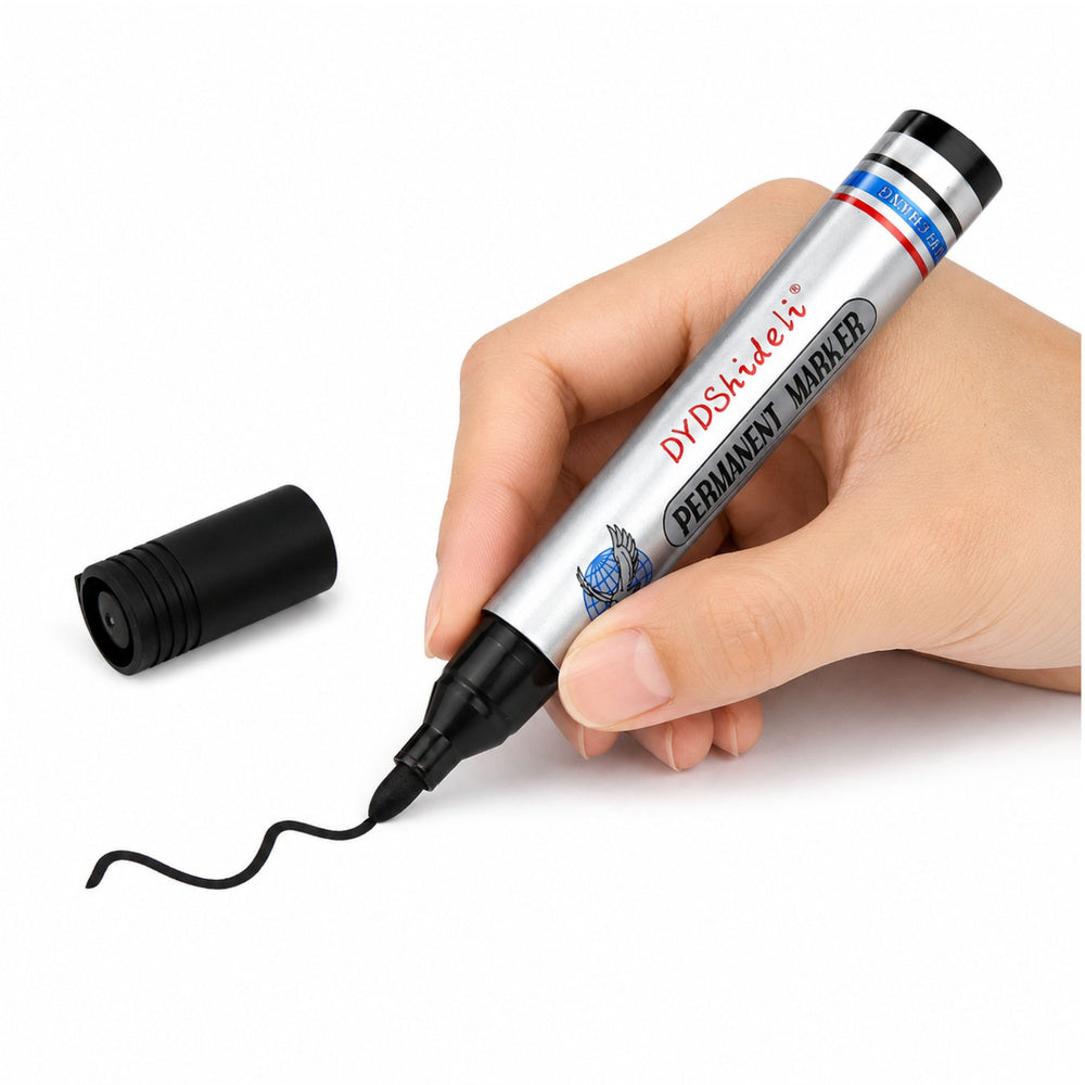 LEAN Schwarzer Marker, wasserfest, permanent, Keilspitze – Produktabbildung 2