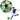 Training soccer ball for grass pitches, Green Stars, 22 cm, size 5