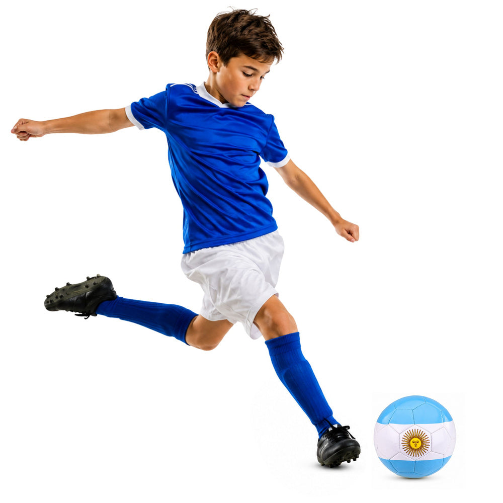 Training soccer ball for grass pitches, Argentine colors, 22 cm, size 5 (2)