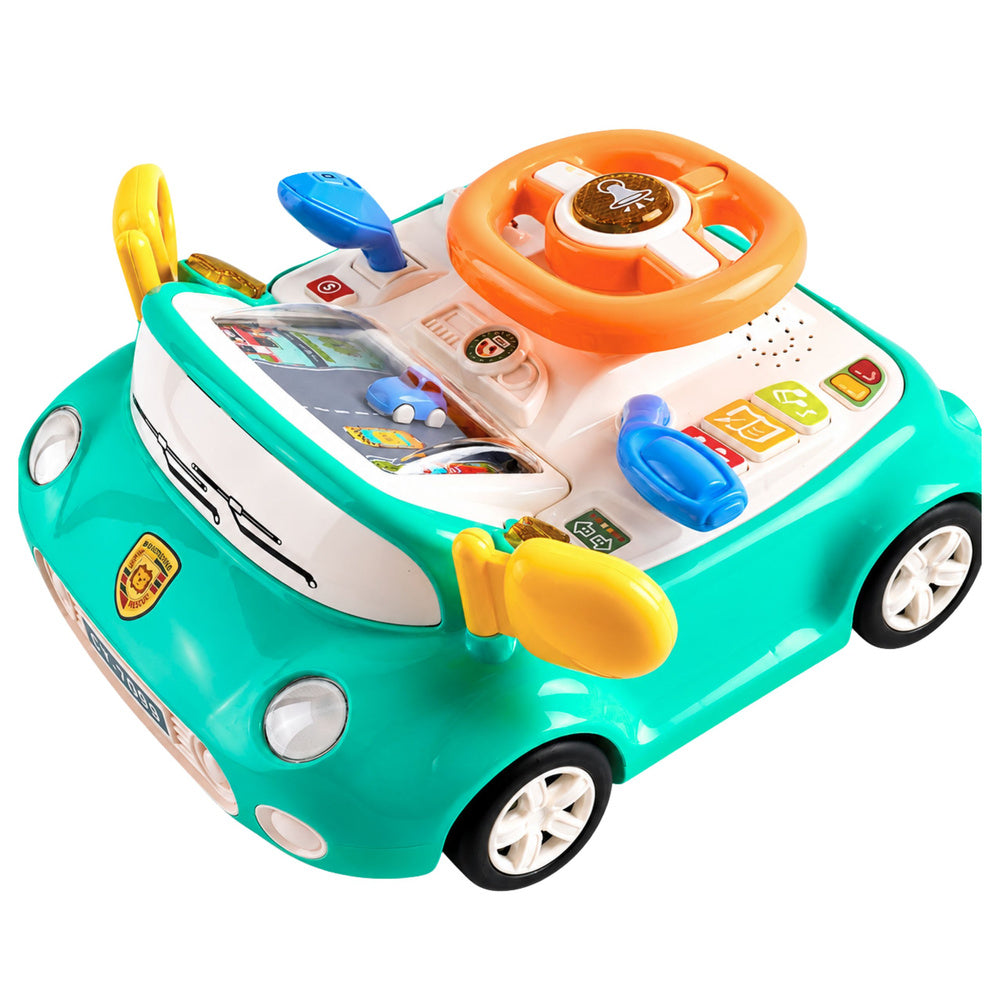 LEAN Toys Interaktives Bedienfeld, Fahrsimulator, Autolichter, Geräusche, Blau – Produktabbildung 2