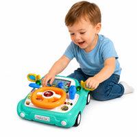 LEAN Toys Interaktives Bedienfeld, Fahrsimulator, Autolichter, Geräusche, Blau – Produktabbildung 5